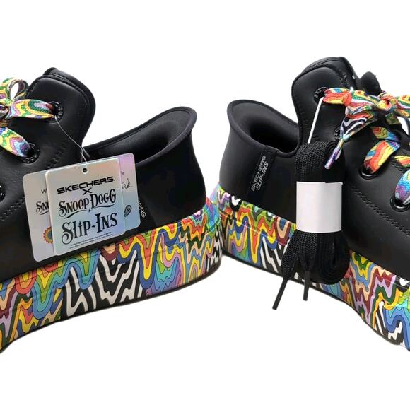 SKECHERS X Snoop Dogg Jenn Stark Doggy Drip Slip Ins Shoes Mens 14 Black NEW - Picture 13 of 16